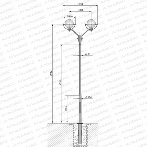 Бол-2-6,1 декоративная опора